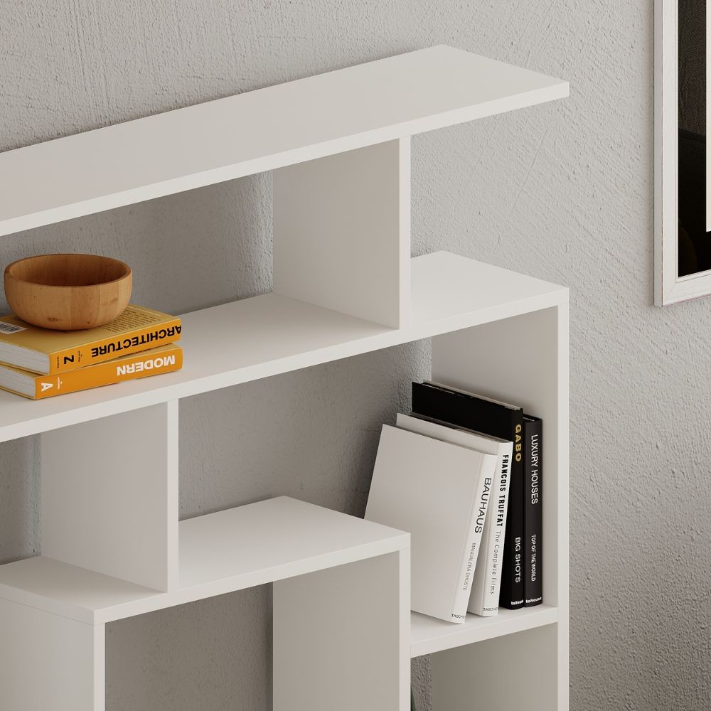 Libreria Labirent Bianca 5 Ripiani 129x125x22 cm