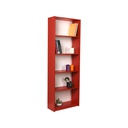 Libreria ufficio salotto scaffale con ripiani rossa  cm 58x23xh.170