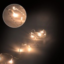 Luce filo trasparente 80 led 5mm biancocaldo cm750 alimentazione fissa 0,5xh750