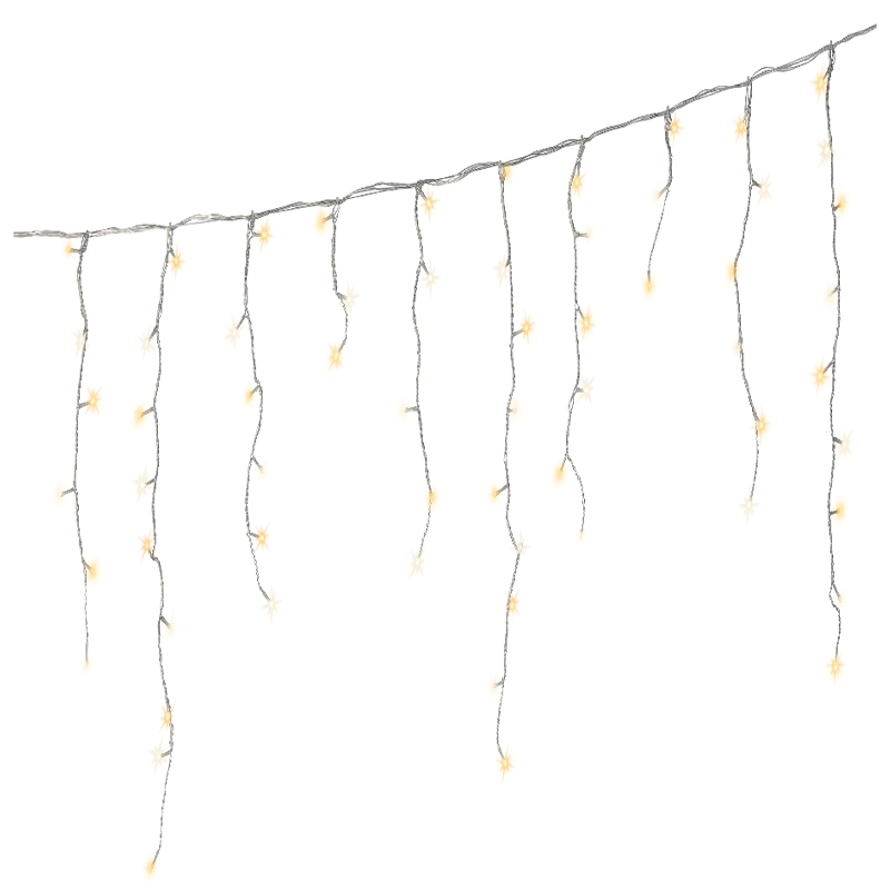 Luci di natale icicle 630 Led 11,8 metri bianco caldo