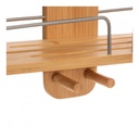 Mensola in metallo e bamboo Naturale tre ripiani con gancio 30x12x h70 cm