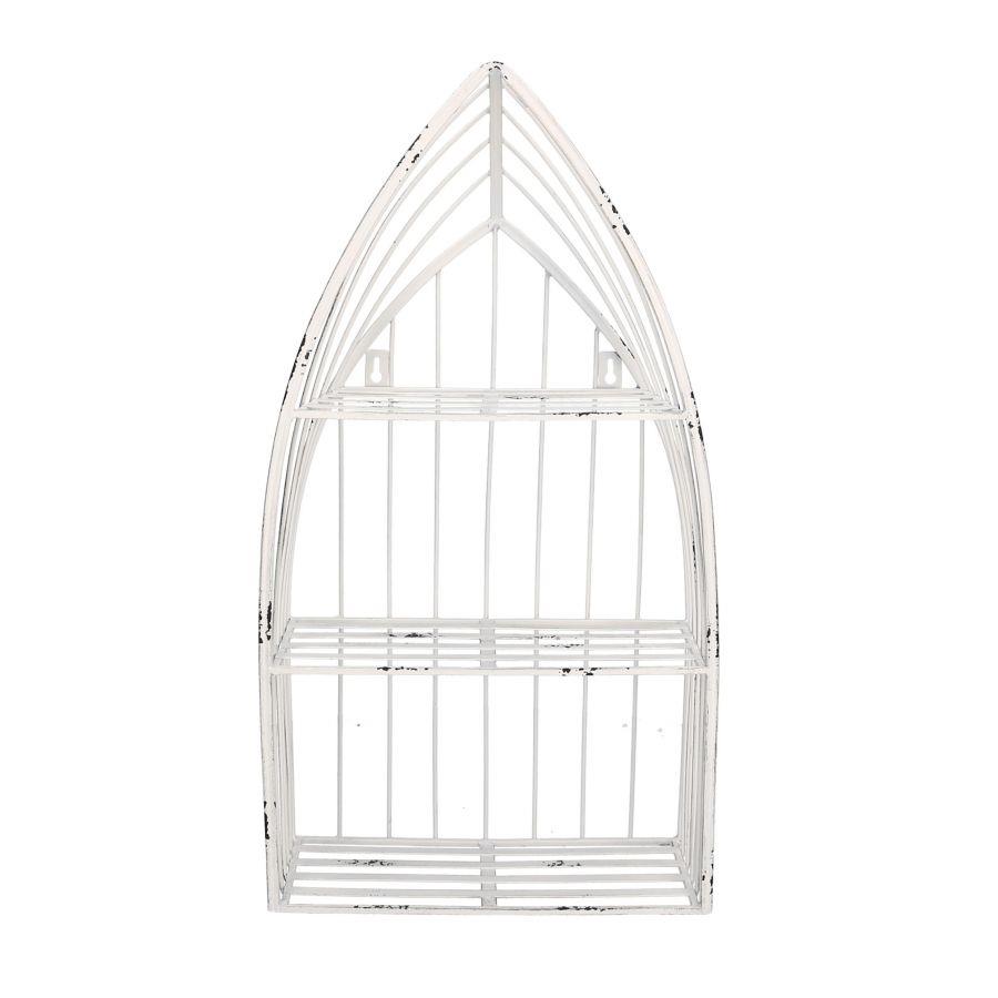 Mensola metallo bianco 3 piani cm29x12h55