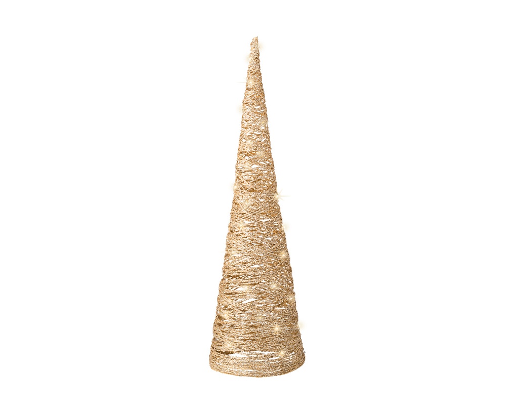 Micro LED cono di carta stabile per uso interno H 58 x Ø 15.5 cm
