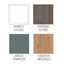 Mobile bagno sospeso Dearum in frassino scuro - cm 80 x 45 x 52