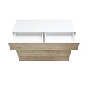 Mobile madia 1 cassetti 1 ribalta bianco-rovere 111x42xh 82 cm(ASTRAKATMBLRC-209007-05K)