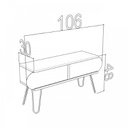 Mobile soggiorno porta tv retro cm 106x30x48