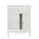 Mobiletto in MDF due ante un cassetto Bianco CLORINE 60x30x h78 cm