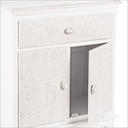 Mobiletto in MDF due ante un cassetto Bianco CLORINE 60x30x h78 cm