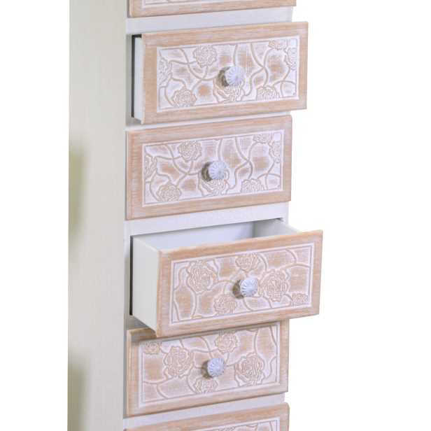 Mobiletto legno andorra 6 cassetti cm 29x23h95