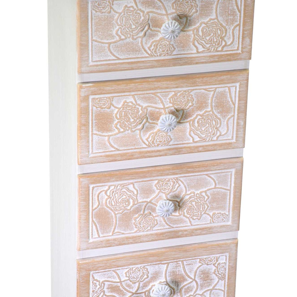 Mobiletto legno andorra 6 cassetti cm 29x23h95