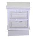 Mobiletto legno liverpool 2 cassetti bianco cm 37x30h49