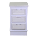 Mobiletto legno liverpool 3 cassetti bianco cm 37x30h64