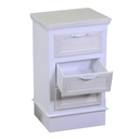 Mobiletto legno liverpool 3 cassetti bianco cm 37x30h64