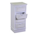 Mobiletto legno liverpool 4 cassetti bianco cm 37x30h79.5