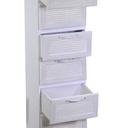 Mobiletto legno liverpool 6 cassetti bianco cm 29x23h95