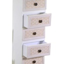 Mobiletto legno losanna 6 cassetti crema cm 29x23h95