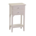 Mobiletto legno norimberga 2 cassetti +1 piano crema cm 37x26h70