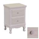 Mobiletto legno norimberga 2 cassetti crema cm 37x30h54