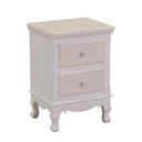 Mobiletto legno norimberga 2 cassetti crema cm 37x30h54