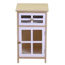 Mobiletto naomi 1 anta + 1 cassetto naturale rettangolare cm33x30h57,5