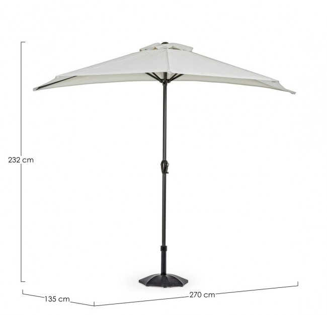 Ombrellone Kalife Mezzaluna 2.7 Natur - 