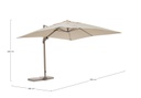 Ombrellone braccio alluminio Saragozza cm 300 x 300 x 255