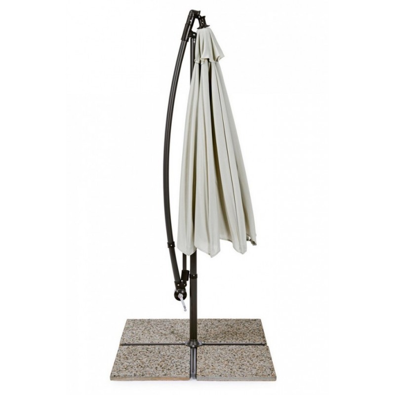 Ombrellone da giardino con braccio a 360°Texas cm 300x h260 Antracite-Natural