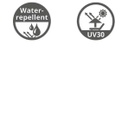 Ombrellone in poliestere idrorepellente da esterno terra 216h cm