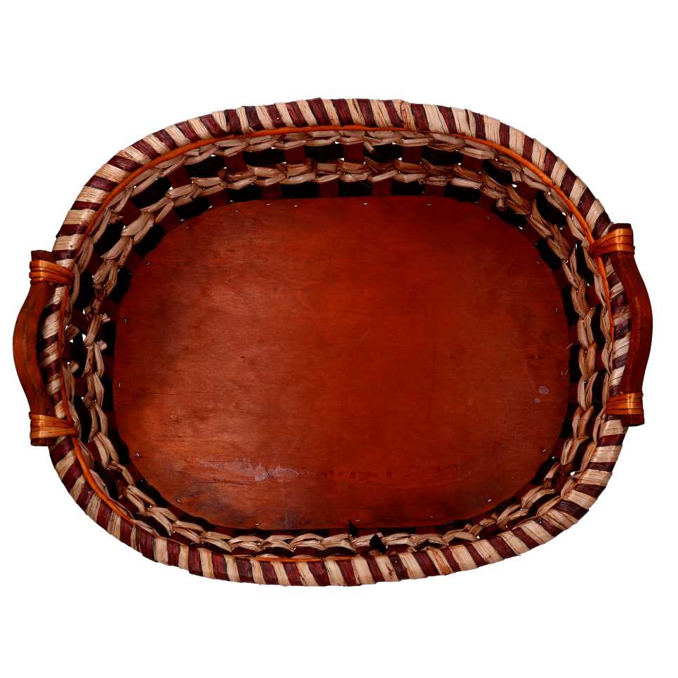 Orologio legno arancione tondo cmø60