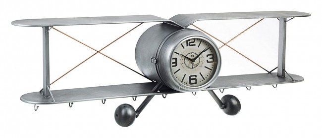 Orologio parete Charles 9 ganci 129x22x40h cm