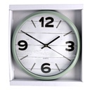 Orologio plastica bianco e verde tondo cm ø30
