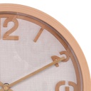 Orologio plastica effetto legno e tessuto naturale tondo cm ø31h4