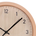 Orologio plastica effetto legno naturale tondo cm ø25