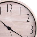 Orologio plastica effetto legno naturale tondo cm ø32h4