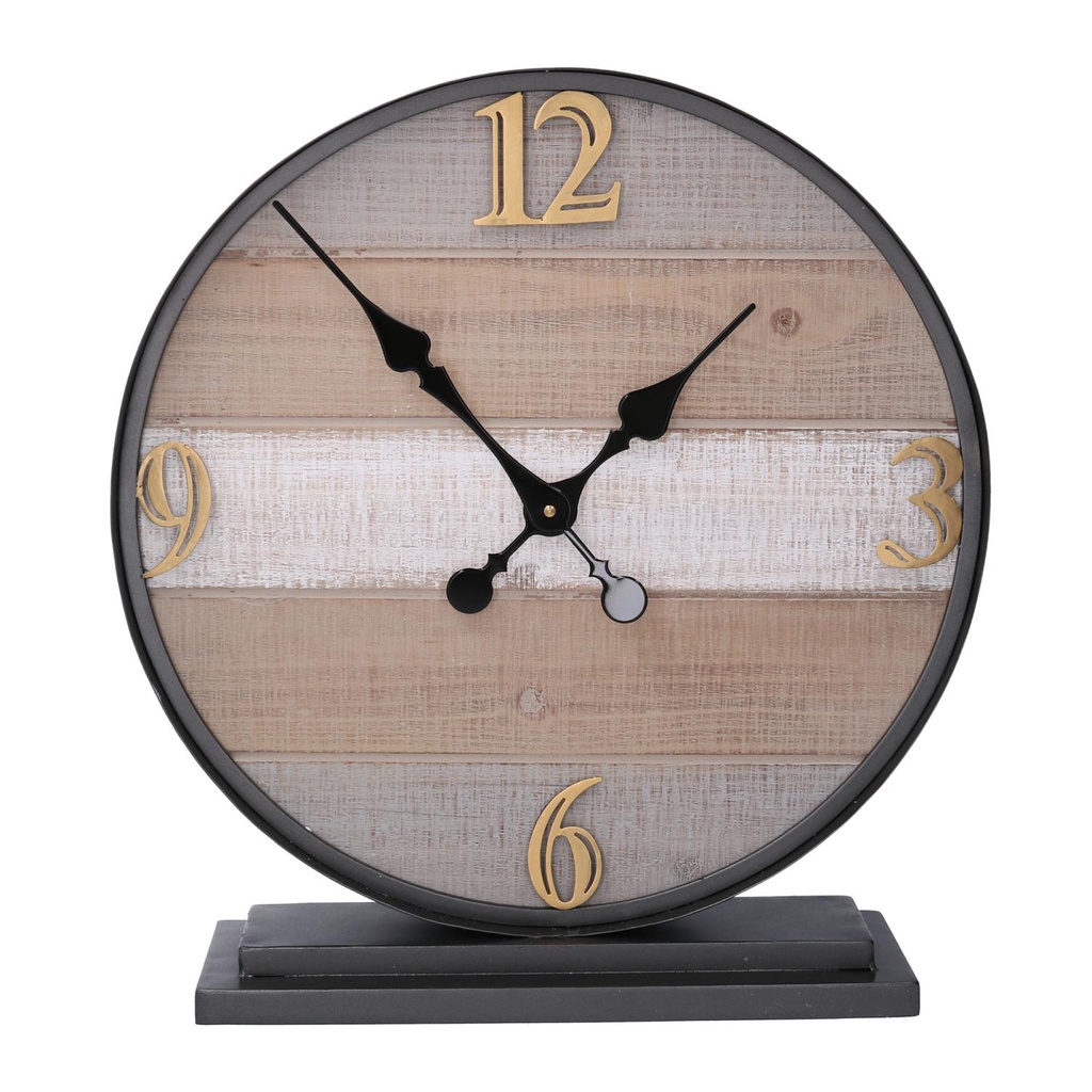 Orologio tavolo legno metallo cm 43