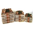 Pacco regalo 1-3 con led naturale cm25x25h25