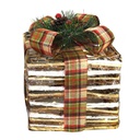 Pacco regalo 1-3 con led naturale cm25x25h25