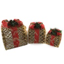 Pacco regalo 1-3 con led rossocm25x25h25
