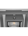 Paletto Lanterna Cilindro Vetro Lunga Antracite IP44 Sensore Crepuscolare Trio Lighting