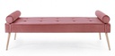 Panca rosa gambe oro design velluto rosa antico