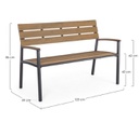 Panchina arredo giardino antracite Isak