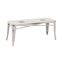 Panchina ferro bristol bianco antico cm 103x38h45