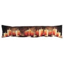Paraspifferi tessuto candele led marrone cm20x90