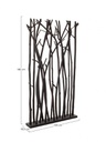 Paravento Aili in legno naturale nero 100x18,5x180h cm