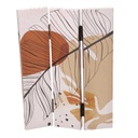 Paravento stampa foglie beige arancione3 ante rettangolare cm 120,6x2,5xh180,6x2,5xh180