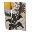Paravento stampa foglie noce oro 3 ante rettangolare cm 120,6x2,5xh180,6x2,5xh180