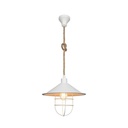 Lampada da soffitto Bulut ASZ0631 metallo bianco e corda iuta EFFEZ