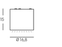 Lampada da soffitto in alluminio pressofuso con diffusore in vetro trasparente - 40W, 4240 lumen grafite