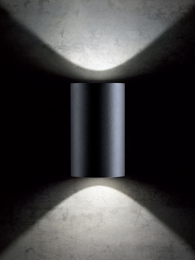 Lampada da soffitto in alluminio pressofuso, diffusore in vetro trasparente, consumo 12W, flusso luminoso 1040 lumen, luce calda grafite