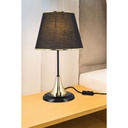 Lampada da tavolo Aden metallo e paralume tessuto nero ASZ1632